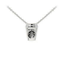 Load image into Gallery viewer, Wind & Fire Coffee Cup Sterling Silver Dainty Necklace