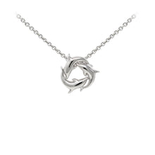 Load image into Gallery viewer, Wind & Fire Dolphins Sterling Silver Dainty Necklace