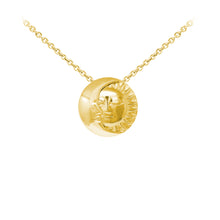 Load image into Gallery viewer, Wind & Fire Celestial Moon & Sun Sterling Silver Dainty Necklace