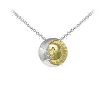 Load image into Gallery viewer, Wind & Fire Celestial Moon & Sun Sterling Silver Dainty Necklace