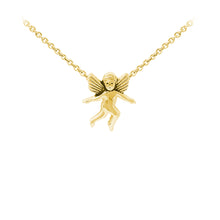 Load image into Gallery viewer, Wind & Fire Cherub Sterling Silver Dainty Necklace