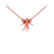 Load image into Gallery viewer, Wind & Fire Cherub Sterling Silver Dainty Necklace