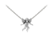 Load image into Gallery viewer, Wind & Fire Cherub Sterling Silver Dainty Necklace