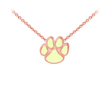 Load image into Gallery viewer, Wind & Fire Enameled Paw Print Sterling Silver Dainty Necklace