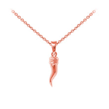 Load image into Gallery viewer, Wind & Fire Italian Horn Sterling Silver Dainty Necklace