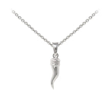 Load image into Gallery viewer, Wind & Fire Italian Horn Sterling Silver Dainty Necklace