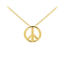 Load image into Gallery viewer, Wind &amp; Fire Peace Sign Sterling Silver Dainty Necklace
