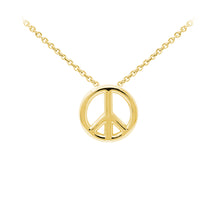 Load image into Gallery viewer, Wind & Fire Peace Sign Sterling Silver Dainty Necklace