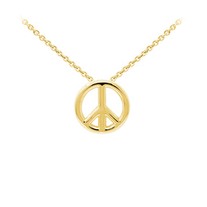Wind & Fire Peace Sign Sterling Silver Dainty Necklace