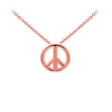 Load image into Gallery viewer, Wind & Fire Peace Sign Sterling Silver Dainty Necklace