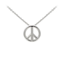 Load image into Gallery viewer, Wind & Fire Peace Sign Sterling Silver Dainty Necklace