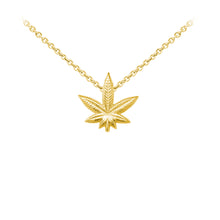 Load image into Gallery viewer, Wind & Fire Hemp Leaf Sterling Silver Dainty Necklace
