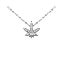 Load image into Gallery viewer, Wind &amp; Fire Hemp Leaf Sterling Silver Dainty Necklace
