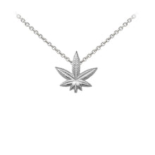 Load image into Gallery viewer, Wind & Fire Hemp Leaf Sterling Silver Dainty Necklace