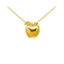 Load image into Gallery viewer, Wind & Fire Teacher's Apple Sterling Silver Gold Dainty Necklace