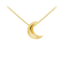 Load image into Gallery viewer, Wind & Fire Crescent Moon Sterling Silver Dainty Necklace
