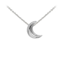 Load image into Gallery viewer, Wind & Fire Crescent Moon Sterling Silver Dainty Necklace