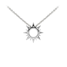 Load image into Gallery viewer, Wind &amp; Fire Sunburst Sterling Silver Dainty Necklace
