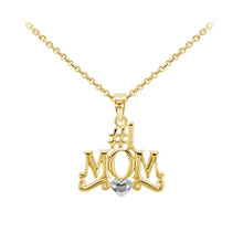 Load image into Gallery viewer, #1 Mom Sterling Silver Dainty Necklace