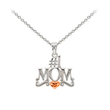 Load image into Gallery viewer, #1 Mom Sterling Silver Dainty Necklace