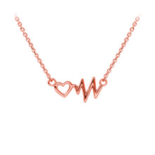 Load image into Gallery viewer, Wind & Fire Heartbeat Sterling Silver Dainty Necklace
