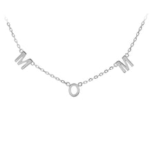 Load image into Gallery viewer, M-O-M Sterling Silver Station Necklace