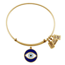 Load image into Gallery viewer, Wind & Fire Evil Eye Enameled Charm Bangle