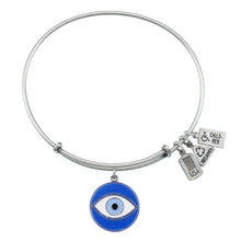 Load image into Gallery viewer, Wind & Fire Evil Eye Enameled Charm Bangle