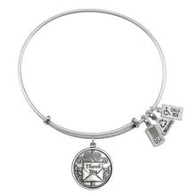 Load image into Gallery viewer, Wind & Fire Thank You Charm Bangle