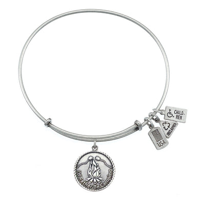 Wind & Fire I'd Rather Be Camping Charm Bangle