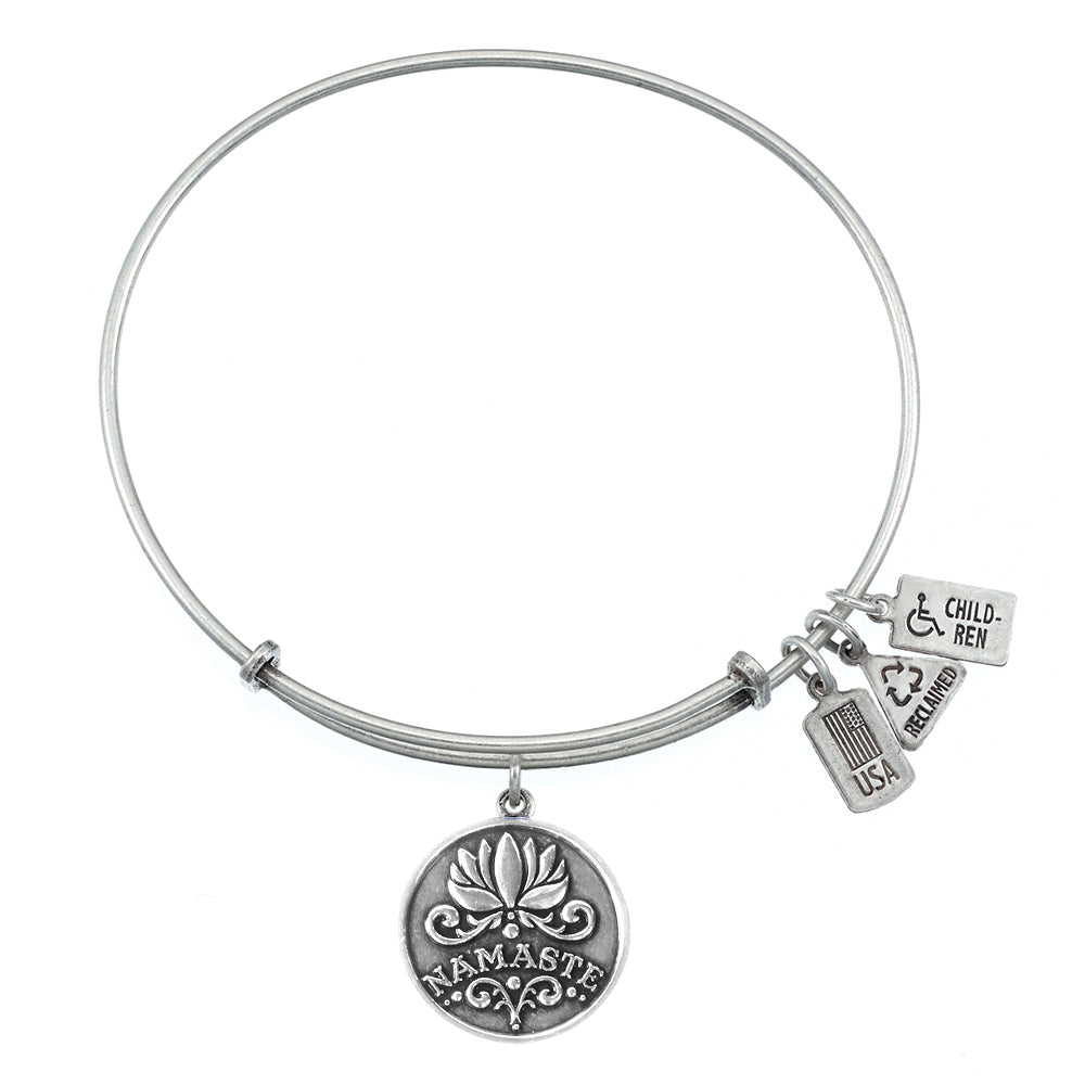 Wind Fire Namaste Bangle Bracelet