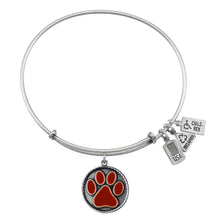 Load image into Gallery viewer, Wind & Fire Red Paw Print (Enameled) Charm Bangle