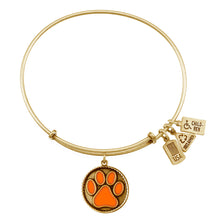 Load image into Gallery viewer, Wind & Fire Orange Paw Print Charm Bangle