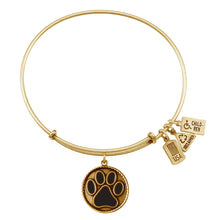 Load image into Gallery viewer, Wind &amp; Fire Black Paw Print Charm Bangle
