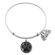 Load image into Gallery viewer, Wind & Fire Black Paw Print Charm Bangle