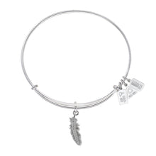 Load image into Gallery viewer, Wind & Fire Feather Charm Bangle