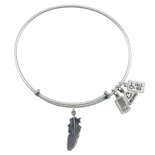 Load image into Gallery viewer, Wind & Fire Feather Charm Bangle
