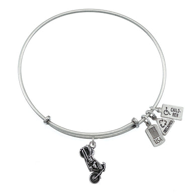 Wind & Fire Motorcycle Charm Bangle