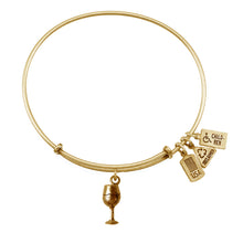 Load image into Gallery viewer, Wind & Fire Wine Glass Charm Bangle