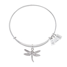 Load image into Gallery viewer, Wind & Fire Dragonfly Charm Bangle