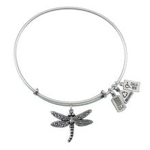 Load image into Gallery viewer, Wind & Fire Dragonfly Charm Bangle