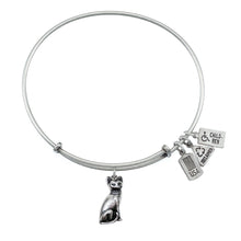 Load image into Gallery viewer, Wind & Fire Cat Charm Bangle