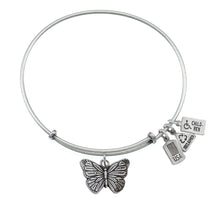 Load image into Gallery viewer, Wind & Fire Butterfly Charm Bangle