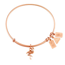 Load image into Gallery viewer, Wind & Fire Flamingo Charm Bangle