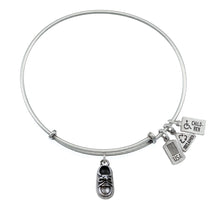 Load image into Gallery viewer, Wind & Fire Baby Shoe Charm Bangle