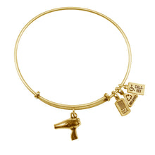 Load image into Gallery viewer, Wind & Fire Hair Dryer Charm Bangle