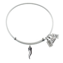 Load image into Gallery viewer, Wind &amp; Fire Italian Horn Charm Bangle
