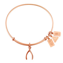 Load image into Gallery viewer, Wind & Fire Wishbone Charm Bangle