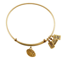 Load image into Gallery viewer, Wind & Fire Football Charm Bangle