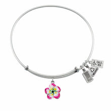 Load image into Gallery viewer, Wind & Fire Plumeria (Enameled) Charm Bangle